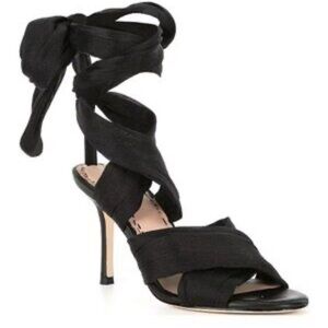 Marchesa Black Strappy Heels